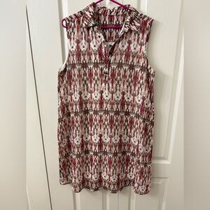 Wrangler Pink and Brown Patterned Top